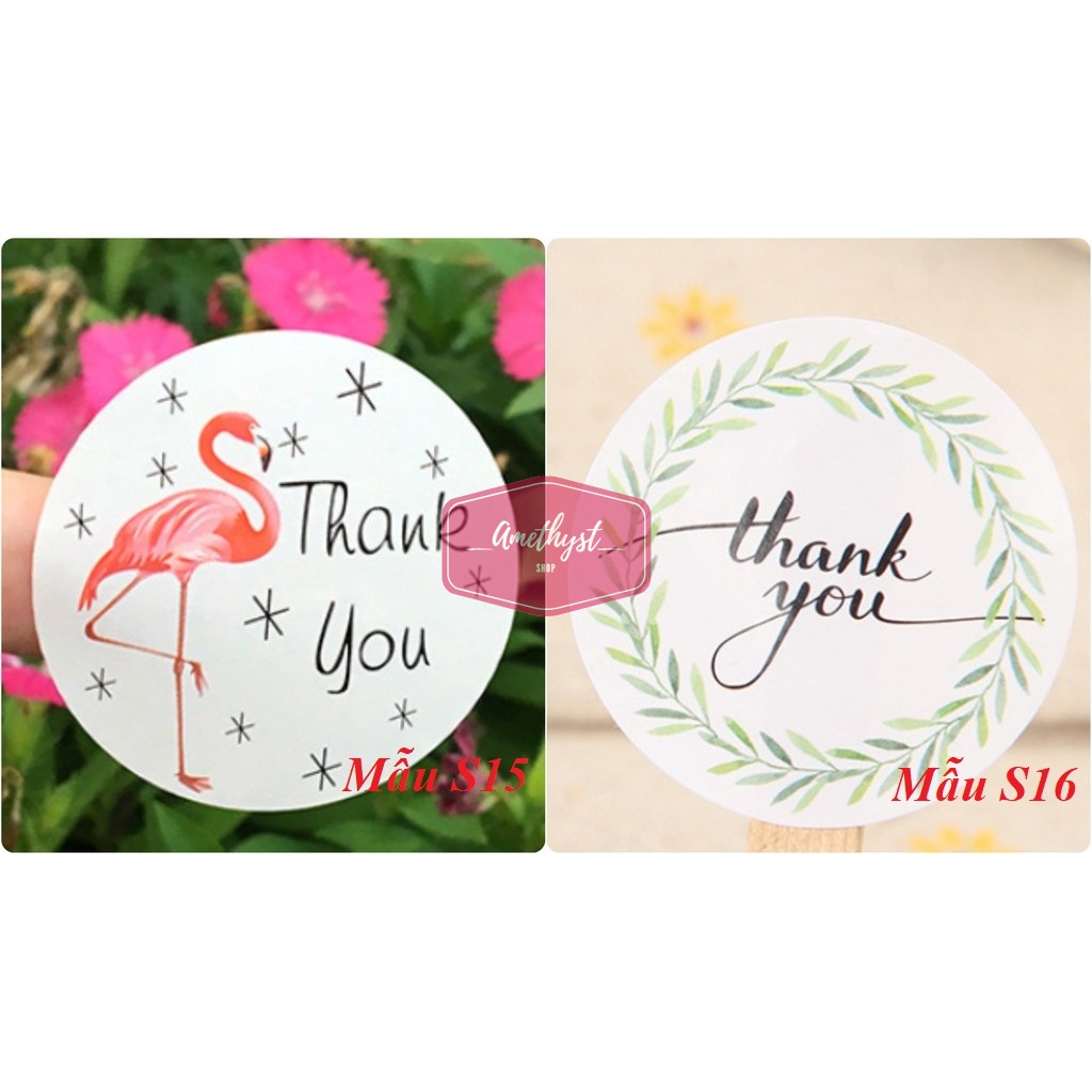 [Nhiều Mẫu] Set 10 tờ Tem Dán, Sticker THANK YOU Giá Rẻ, Đẹp