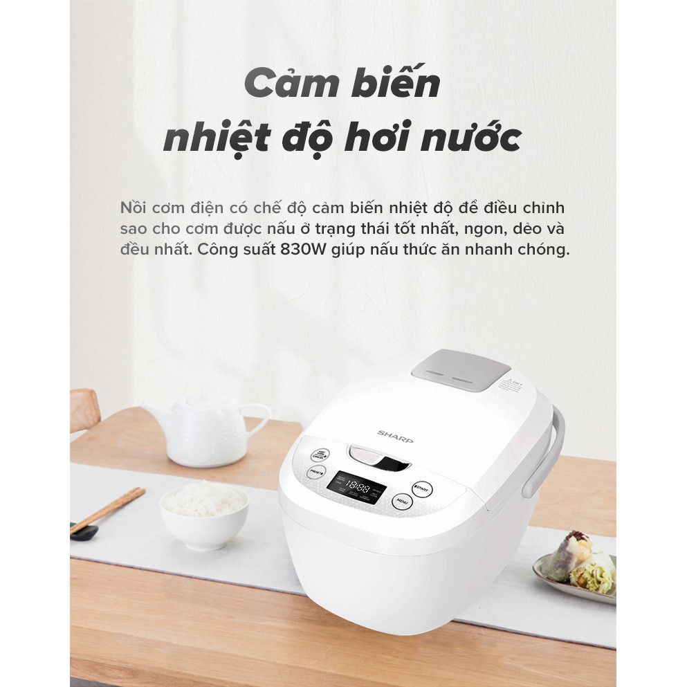 Nồi Cơm Điện Tử Sharp KS-COM185EV/186EV/180EV (1.8L) - Hàng Chính Hãng