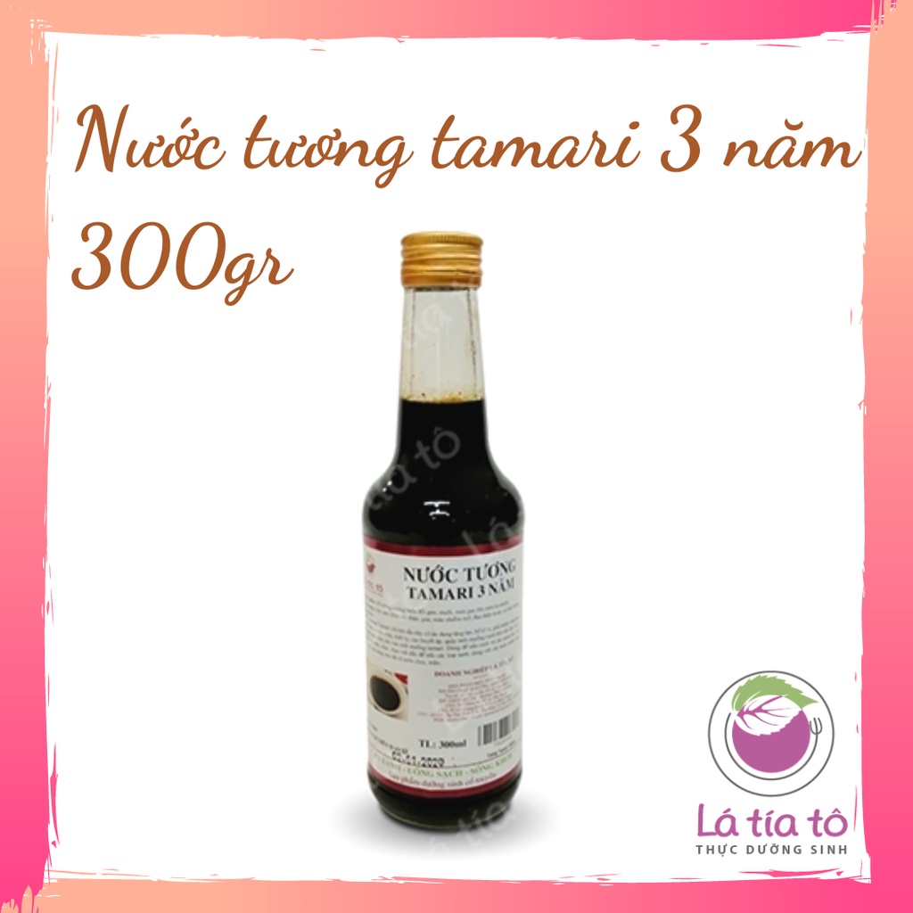 NƯỚC TƯƠNG TAMARI 3 NĂM 300ml - LÁ TÍA TÔ