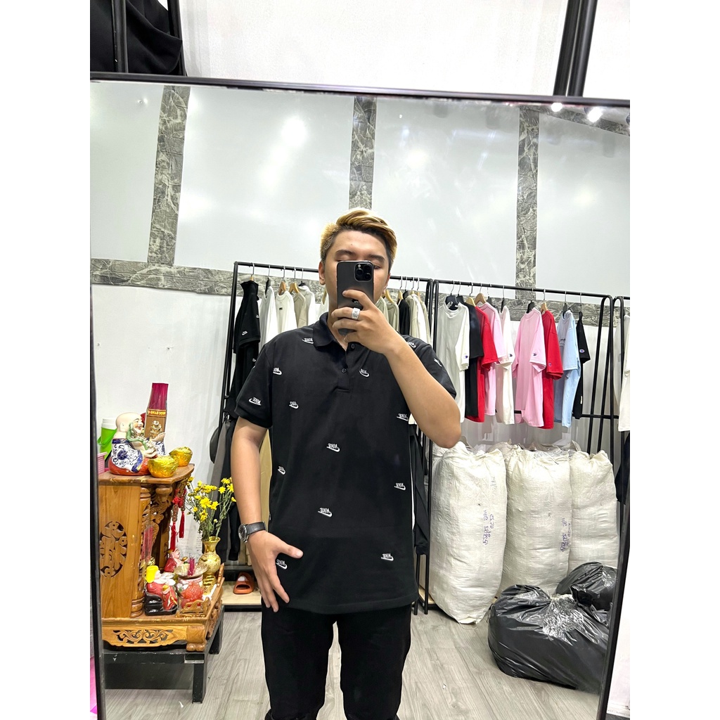 Áo thun POLO NIKE Logo Thêu Nam Nữ Cổ Bẻ - Vải Vải Cá Sấu Cotton Lacoste Trẻ Trung