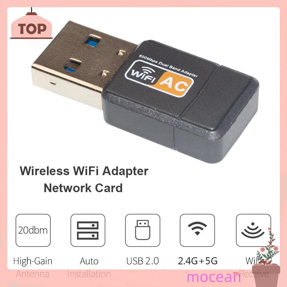 Usb Thu Sóng Wifi Mocean 600mbps 2.4 / 5ghz Thẻ