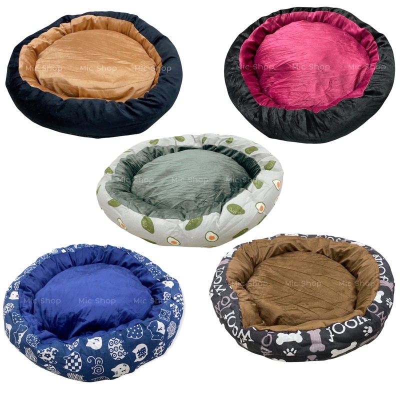 Đệm ổ hình tròn cho thú cưng, nhà cho chó mèo (Ảnh thật shop chụp)