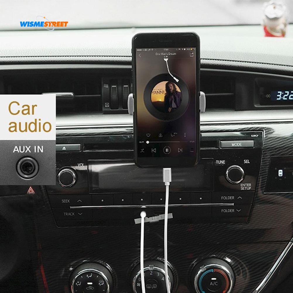 Cáp AUX nối với loa xe hơi tốc độ cao 8pin jack 3.5mm dành cho iPhone X/XR/7/8