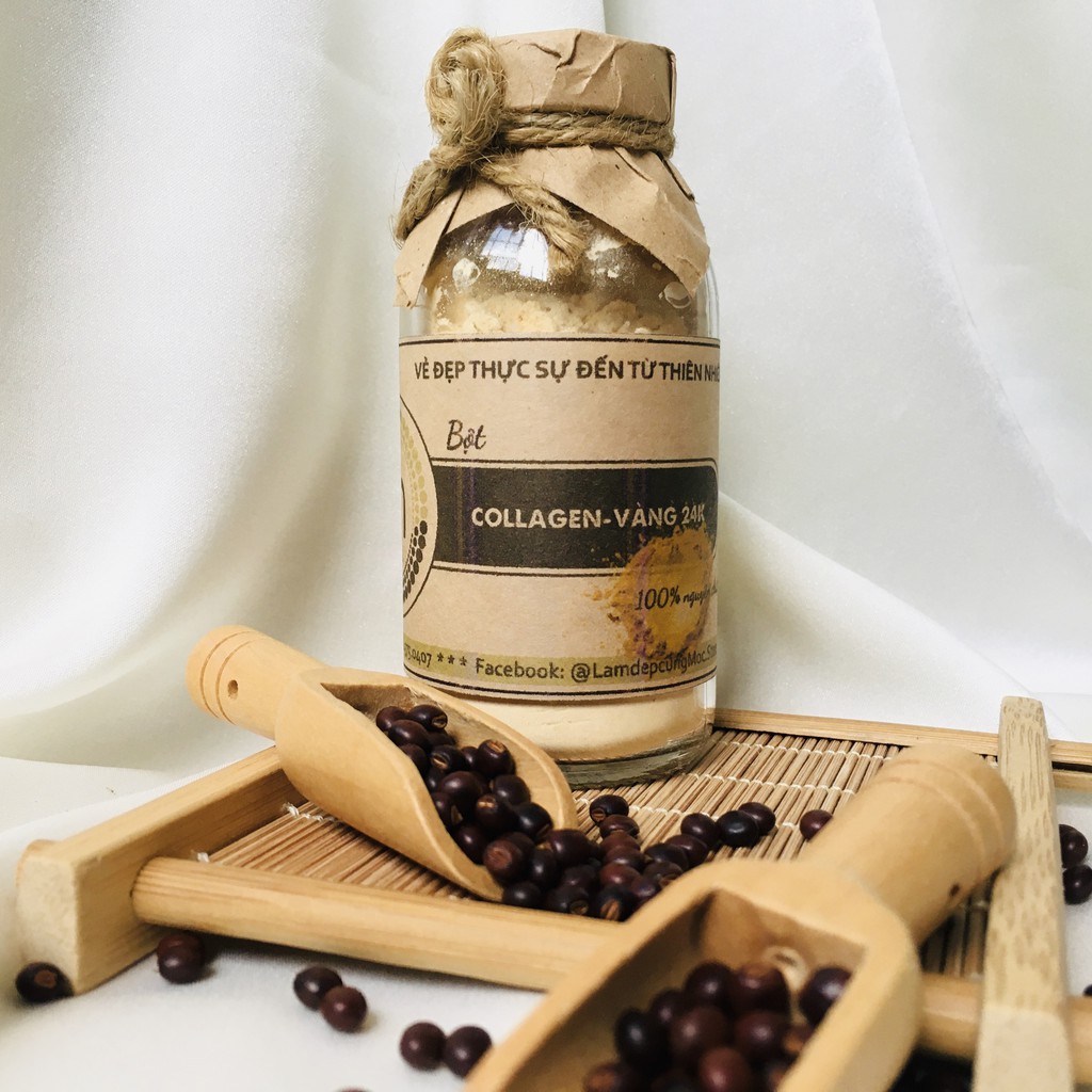 Bột Collagen, Vàng 24K thiên nhiên đắp mặt nạ nguyên chất 100ml (60g)