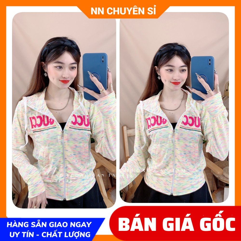 Áo khoác gân tăm cho nữ chất vải mềm co giãn lên phom ôm dáng thêu chữ dễ thương TP116