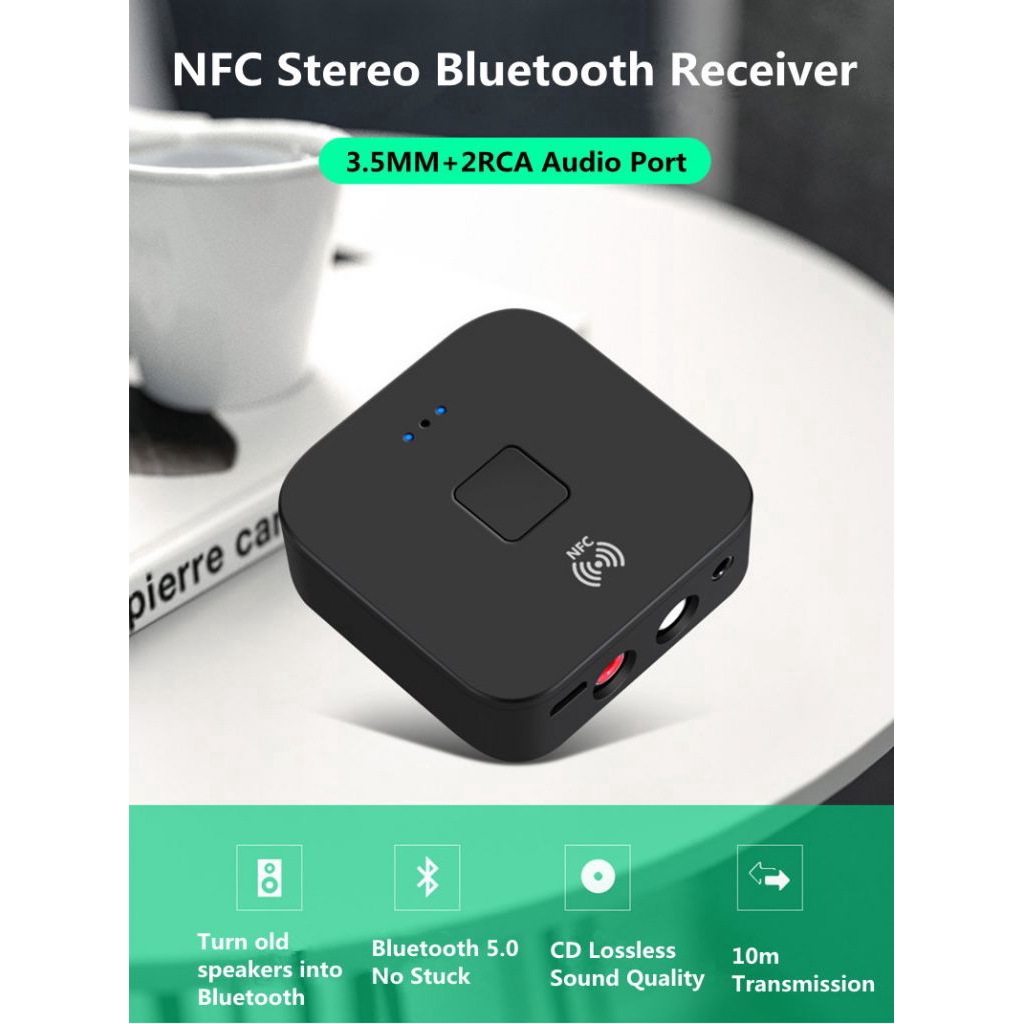 Đầu thu Bluetooth không dây 5.0 aptX LL RCA NFC 3.5mm
