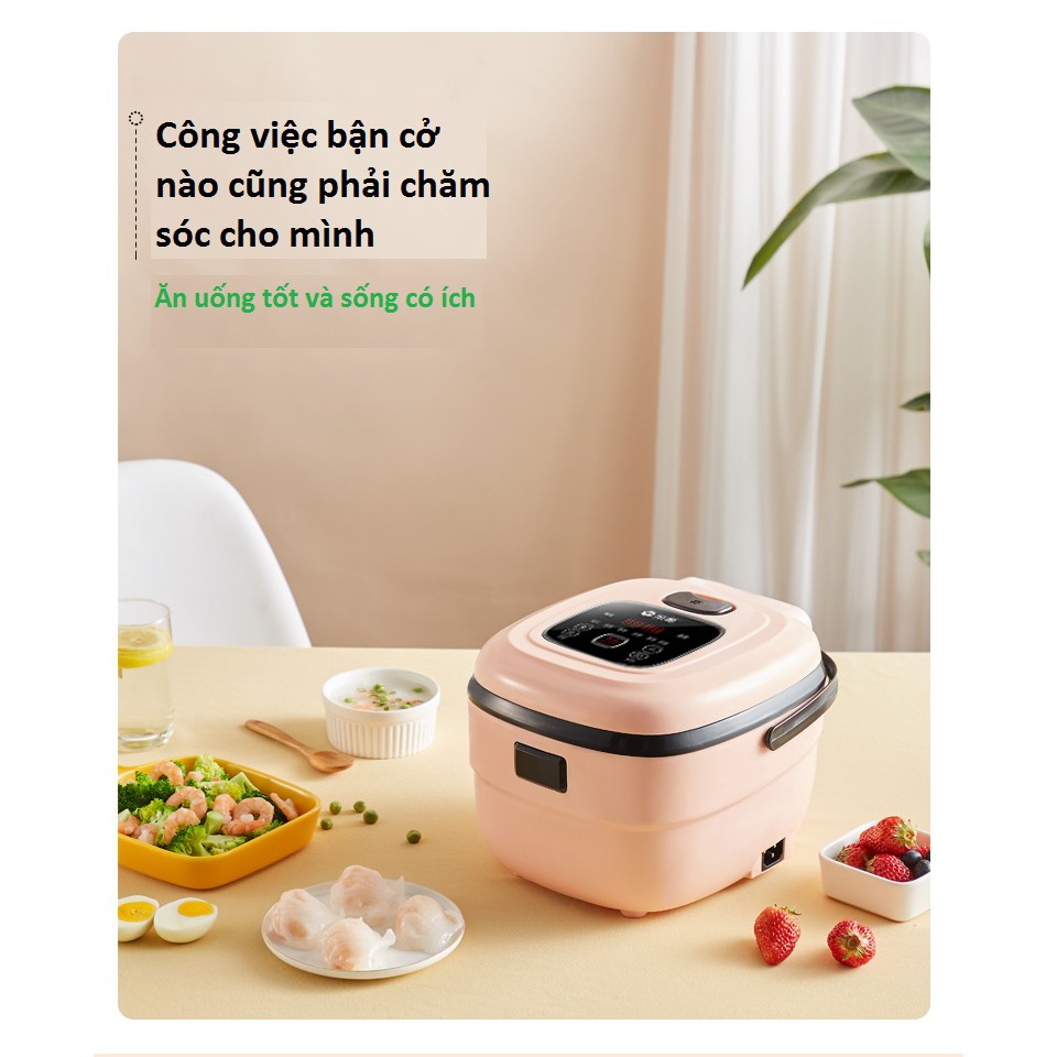Nồi cơm điện mini thông minh 8 chức năng-tặng kèm 1 bộ dao kéo | BigBuy360 - bigbuy360.vn