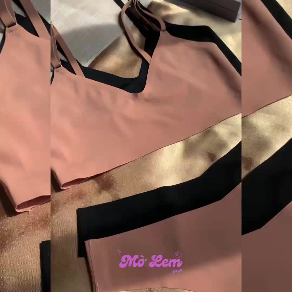 Set đồ lót sexy gồm bra và quần lọt khe không lộ viền thoải mái, chất thoáng mát | Mờ Lem Bodycare | BigBuy360 - bigbuy360.vn