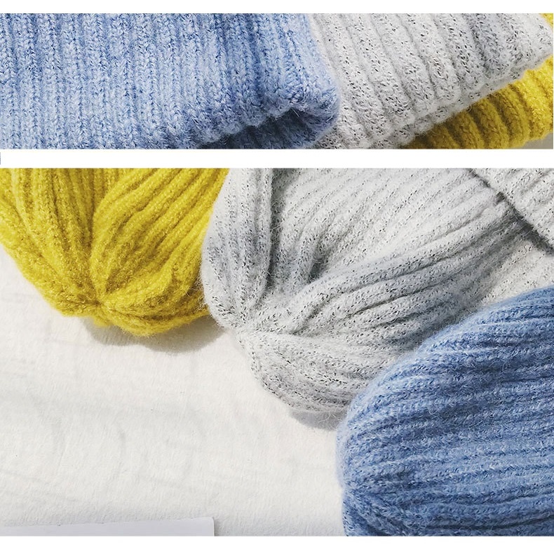 Mũ nón len nam nữ mùa thu đông màu trơn dáng dài thời trang chất dày dặn co dãn tốt - Mã ML009 The Collar Box