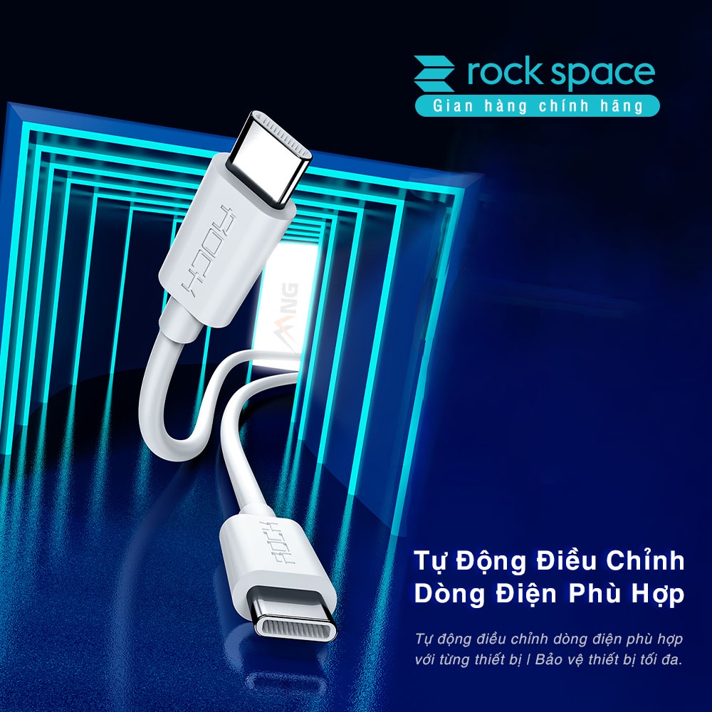 Dây cáp sạc nhanh Rockspace Z6 TypeC to TypeC chuẩn PD 3A QC 3.0 - Hàng chính hãng bảo hành 12 tháng