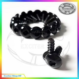 [Exciter Shop]10 Ốc dàn áo lục giác M6x15 (Màu đen), kèm bát kẹp