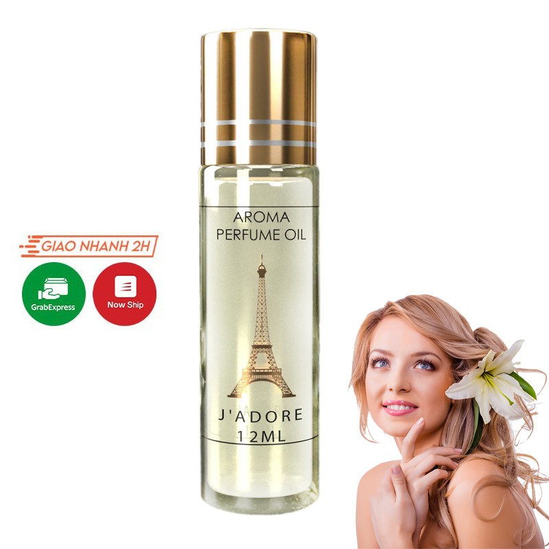 Nước Hoa Nữ Thơm Lâu Aroma Perfume Paris Lưu Hương 12 Tiếng Không Cồn 12ml