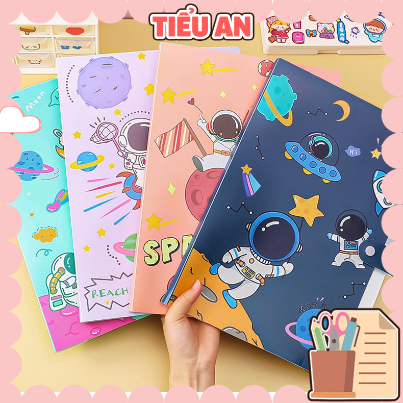 Bìa Hồ Sơ Vũ Trụ nhiều họa tiết - Bìa đựng hồ sơ A4
