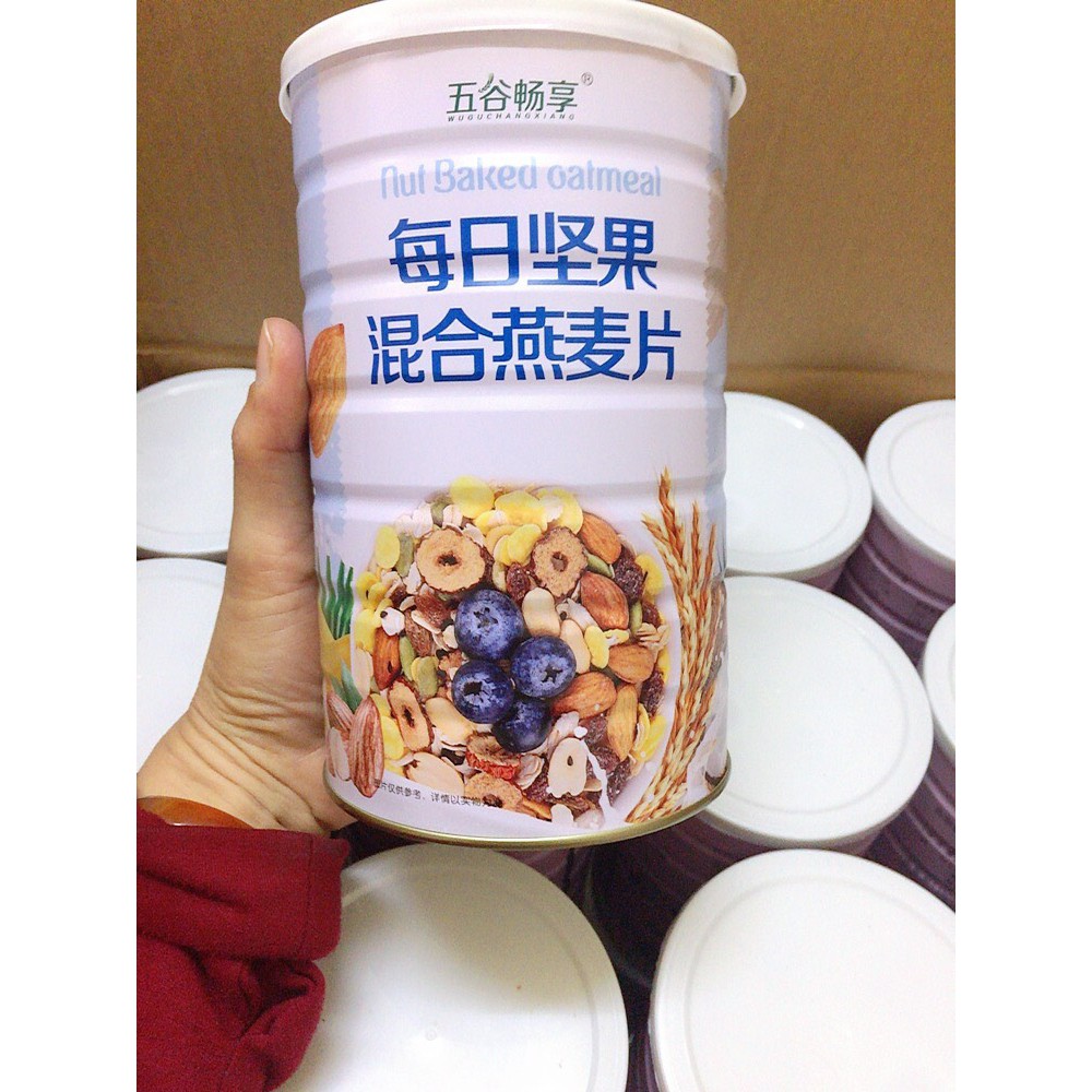 SẴN HÀNG-Ngũ cốc hoa quả sấy mix hạt hộp 500g