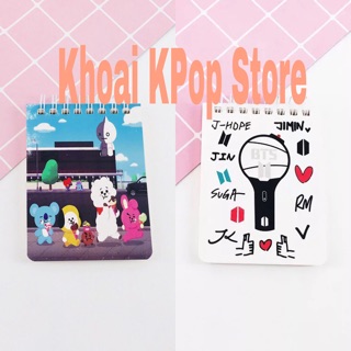 Sổ/Vở lò xo ghi chép BTS/BT21