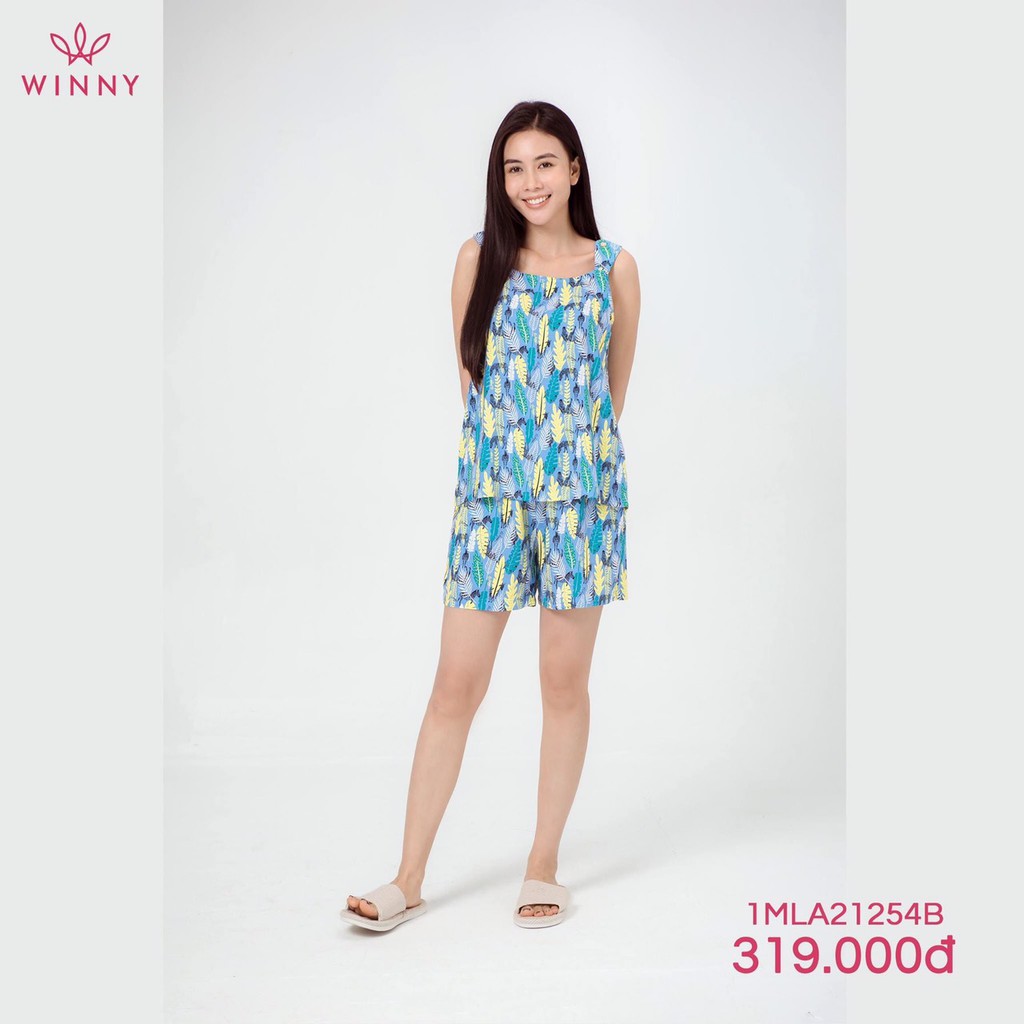 Bộ mặc nhà Winny lanh quần đùi áo ngắn tay