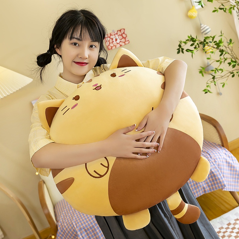 Gấu bông Gối Nhồi Bông Hình Mèo Mềm Mại Sáng Tạo