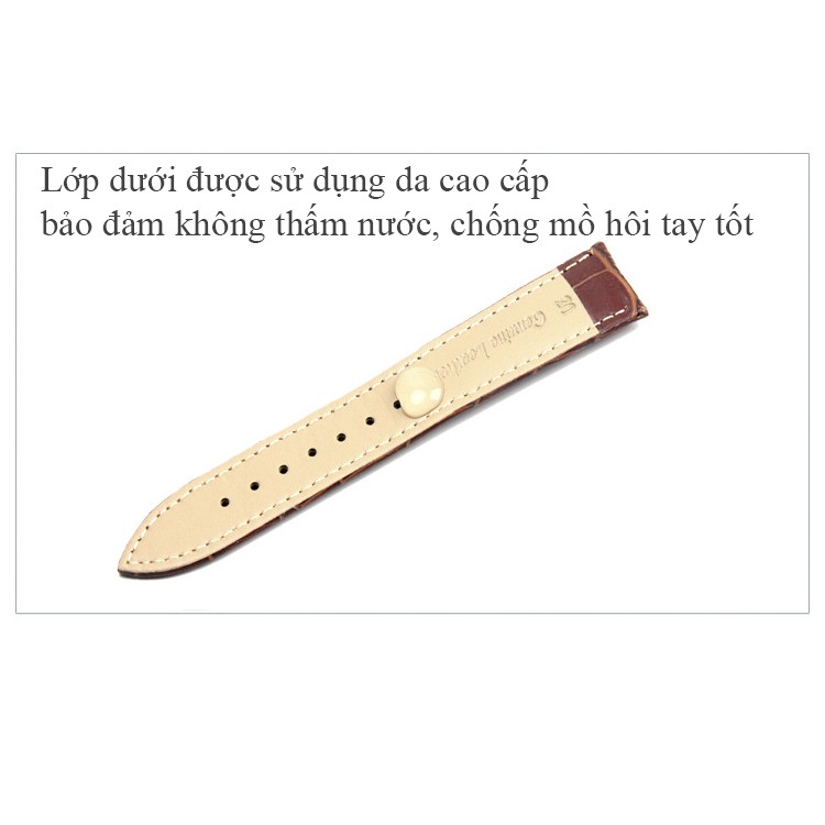 Dây đồng hồ da cao cấp SIZE 18mm (nâu-B805)