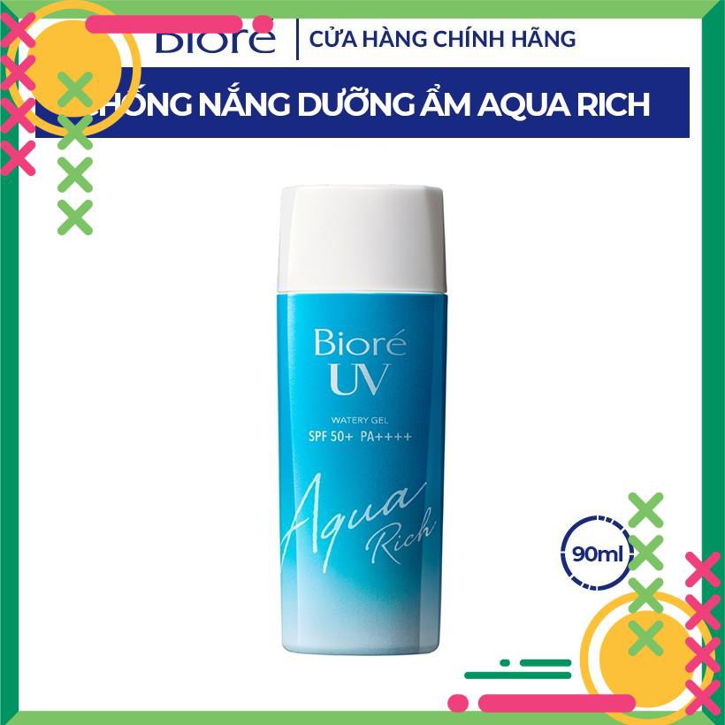 Gel Chống Nắng Màng Nước Dưỡng Ẩm Bioré UV Aqua Rich Watery Gel SPF50+/PA++++ 90ml