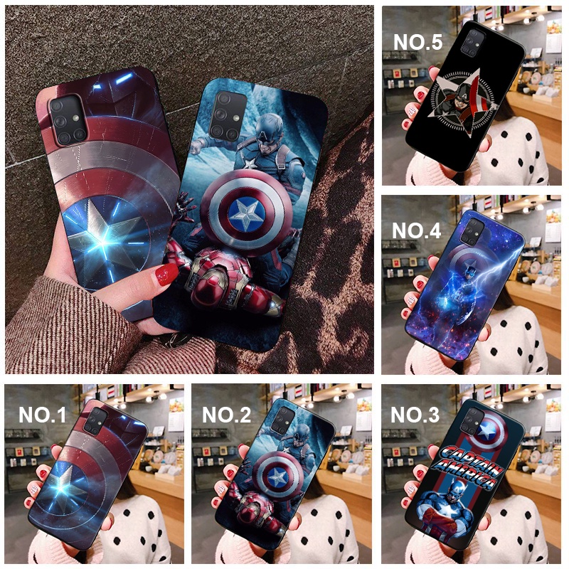 Ốp Điện Thoại Mềm Hình Marvel Captain America 80lu Cho Samsung Galaxy A11 A51 A71 A21 A21S A41 A81 A91 M11 M51