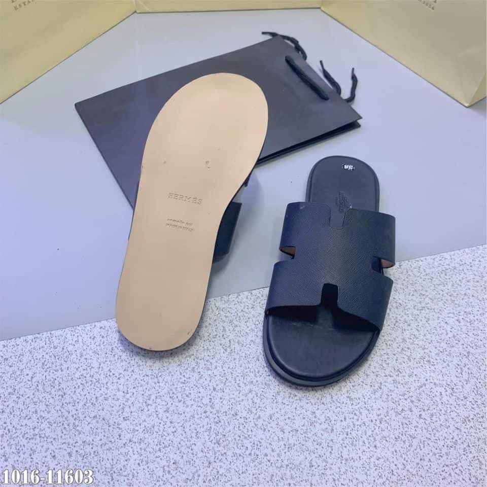 🔥HÀNG SIÊU CẤP🔥 Dép nam quai ngang chữ H đế gỗ siêu bền quai da pu cao cấp size 38-42