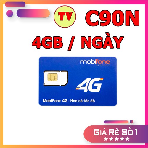 [FREE THÁNG ĐẦU] Sim 4G Mobi C90N 4GB/ngày + 1.000 Phút + 50 Phút liên mạng . Sim 4G Mobi CV119 240Gb tốc độ cao Maxdata