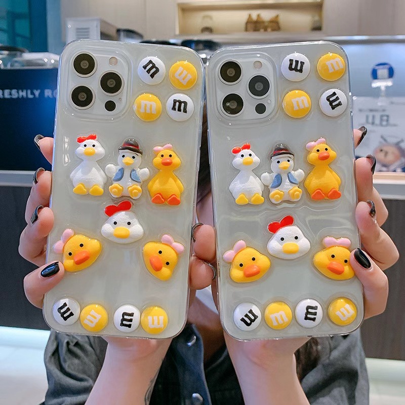 Ốp điện thoại họa tiết vịt dễ thương cho Apple iPhone Xs Max 11 / 12PR / Max / Mini X / XS