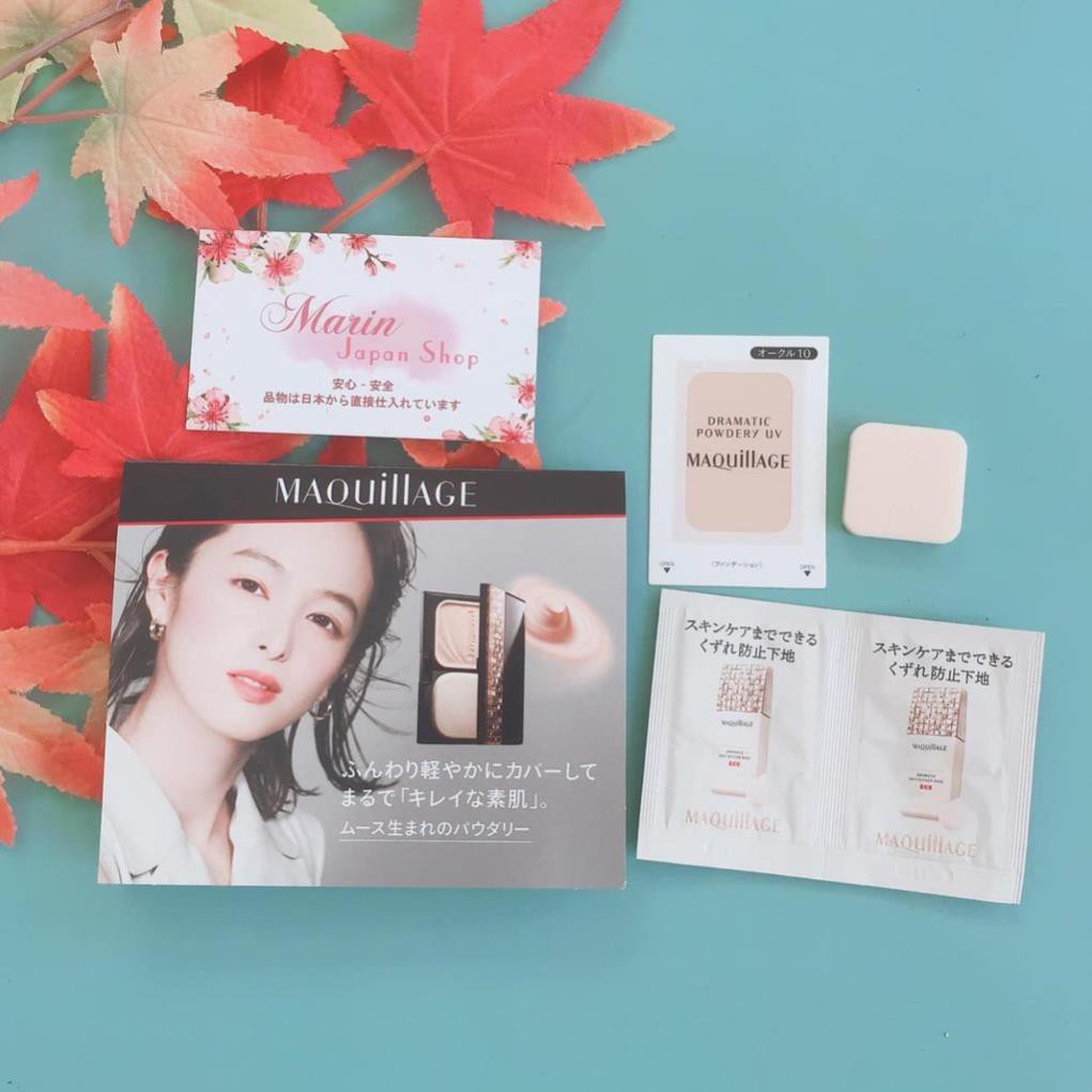 Sét mini dùng thử phấn phủ và kem nền chống nắng Maqillage Shiseido Cao cấp Nhật Bản