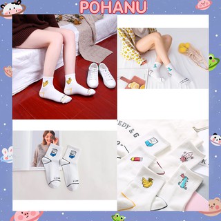 Vớ tất nữ vintage hàn quốc họa tiết I Like TN60