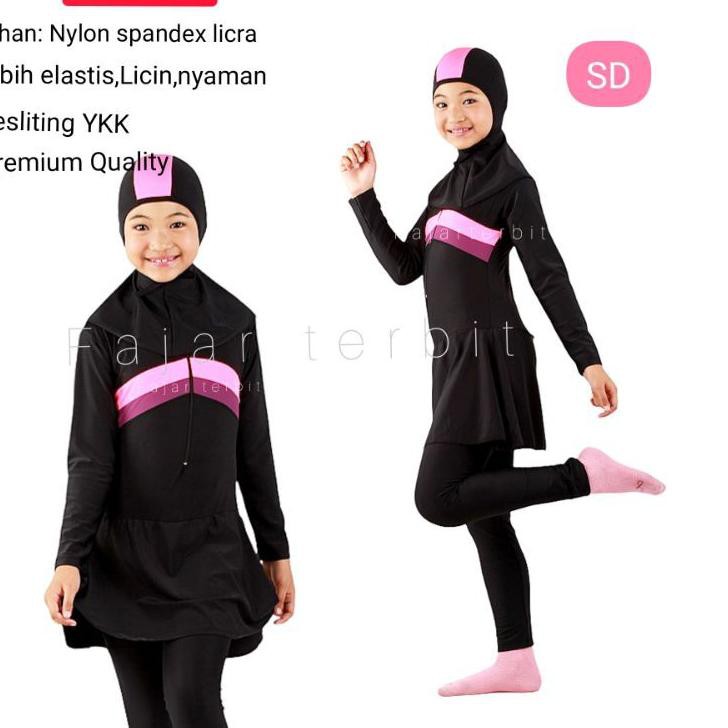 Bộ Đồ Bơi Phong Cách Hồi Giáo Cho Nữ 7-12 Tuổi
