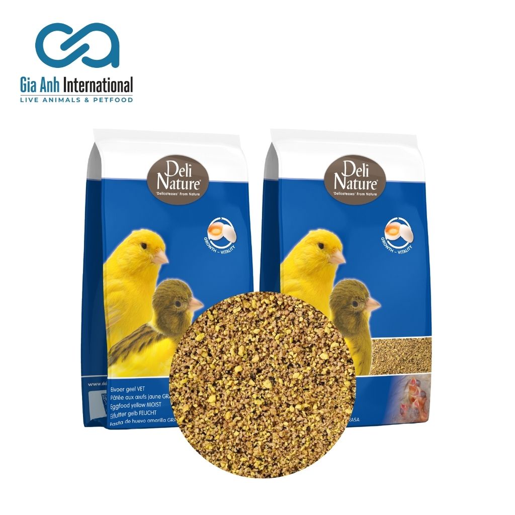 Cám Trứng Ẩm - Deli Nature Eggfood Yellow Moist Dành Cho Chim Yến Với Mật Ong Tự Nhiên Giúp Chim Khoẻ Mạnh Gói 10kg