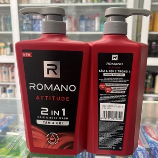 Tắm gội romano attitude 2in1 650gr