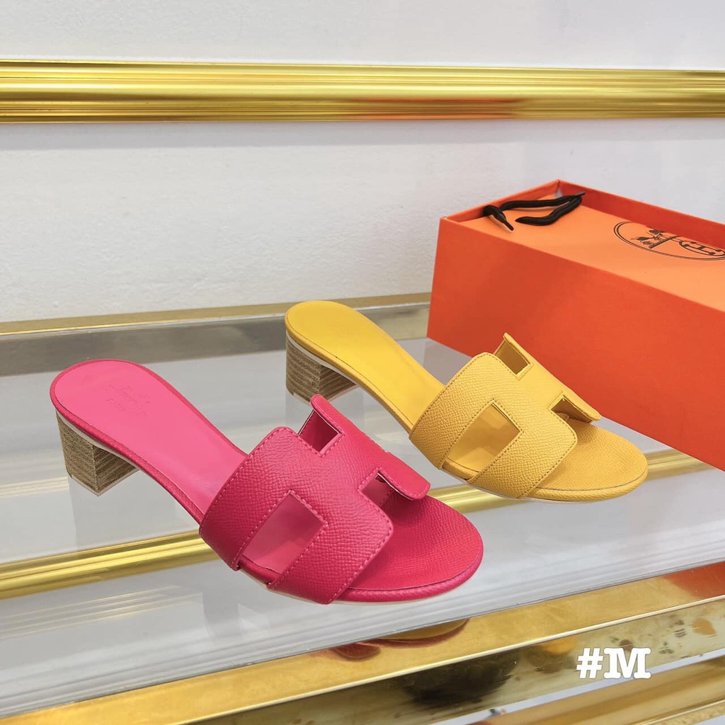 Guốc HM gót 5p màu hồng cánh sen - RedDress