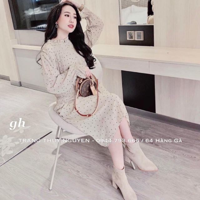 Váy von chấm bi hàng đẹp [ Quảng Châu ] [ Ảnh Thật ]