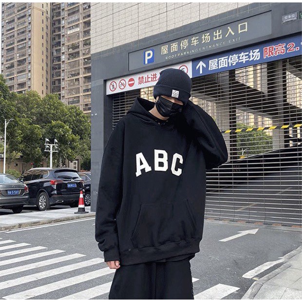 [Mã FAMARAL2 giảm 10K đơn 50K] Áo Hoodie ABC Cổ Dập Cúc Siêu Hot, Chất Nỉ Đẹp, Freesize 75kg Đổ Lại, Có Quà Tặng Kèm