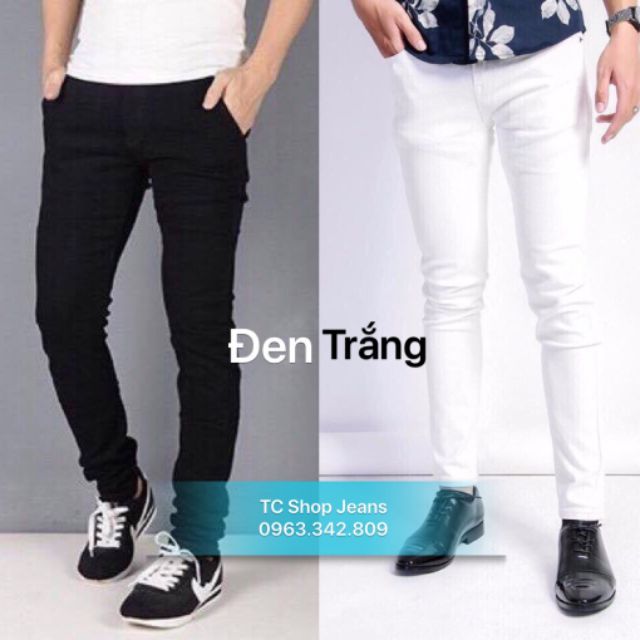 Quần Jeans Nam Trắng Đen Mịn Chuẩn Có Size 34 36 T200 | BigBuy360 - bigbuy360.vn