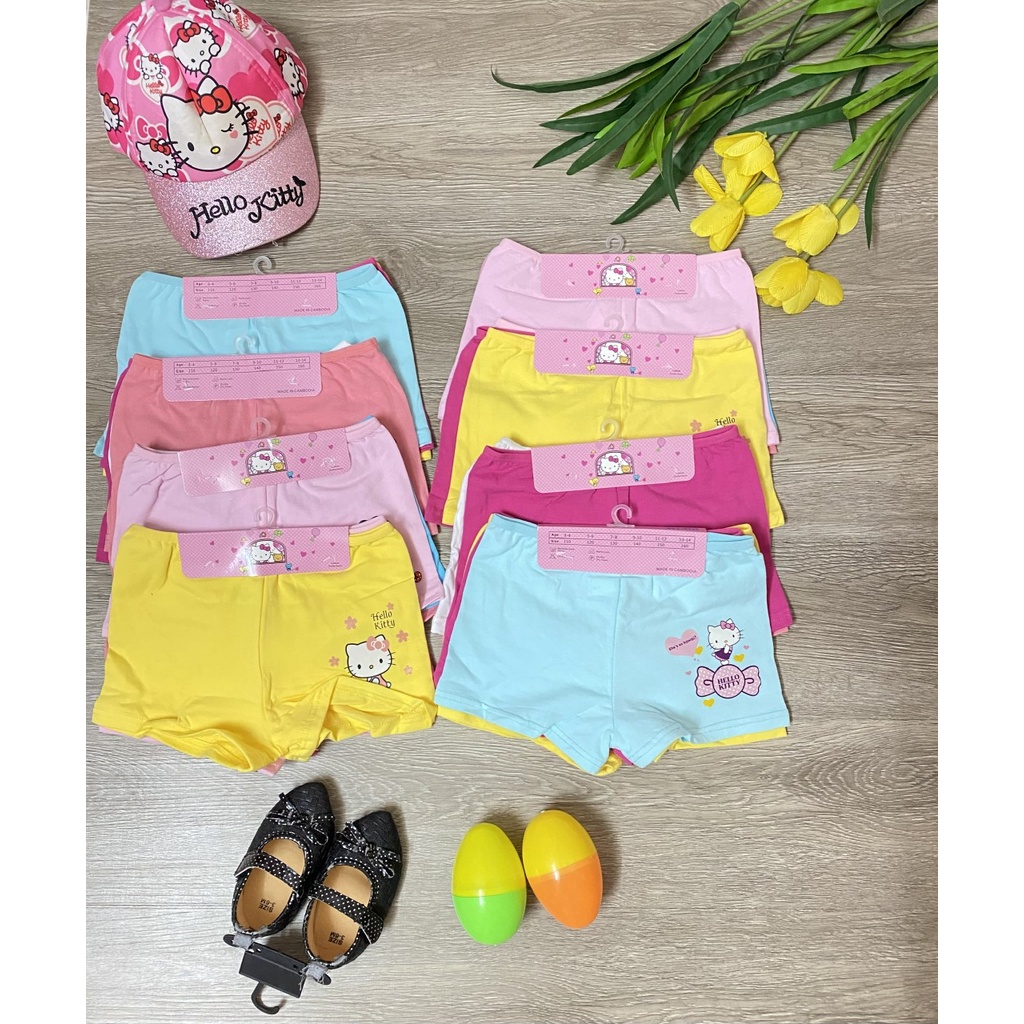 Combo 3c quần chip đùi kitty / quần ship loại 1 cho bé gái. Thun cotton mềm mịn bao đẹp size 110-200 cho bé từ 7-35kg