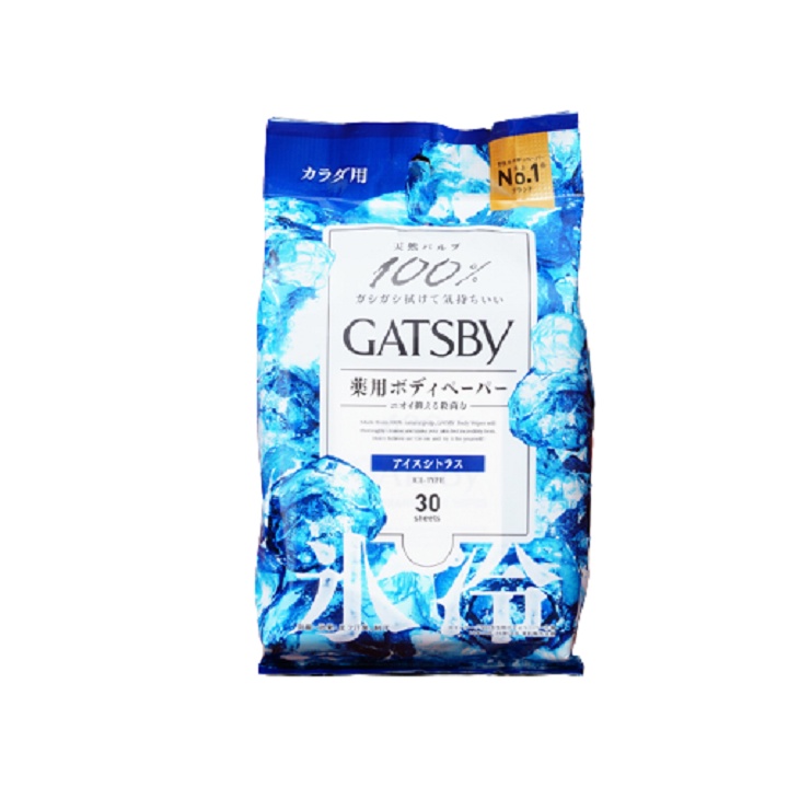 KHĂN ƯỚT SÁT KHUẨN KHỬ MÙI GATSBY ICE NHẬT BẢN 30 TỜ | BigBuy360 - bigbuy360.vn