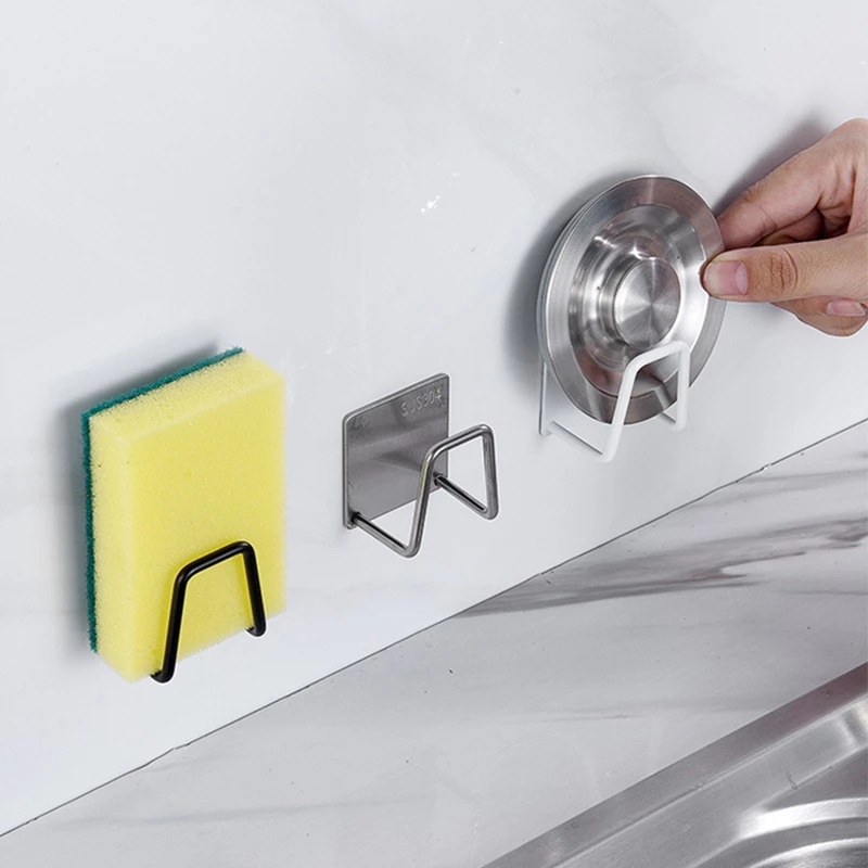 Giá đỡ đựng miếng rửa chén bằng thép không gỉ 304 thiết kế độc đáo an toàn tiện dụng nhà cho nhà bếp