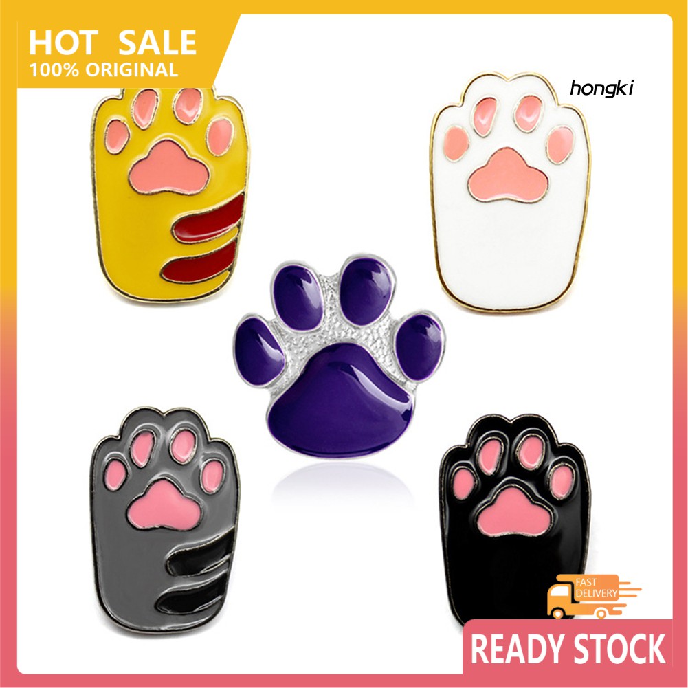 Ghim cài áo hình bàn chân chó mèo dễ thương thời trang cho nam nữ