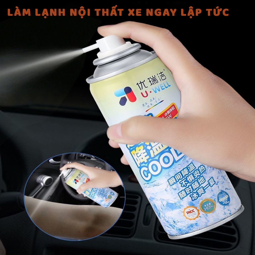 Chai xịt làm lạnh siêu tốc hạ nhiệt bề mặt ngay tức thì 260ml