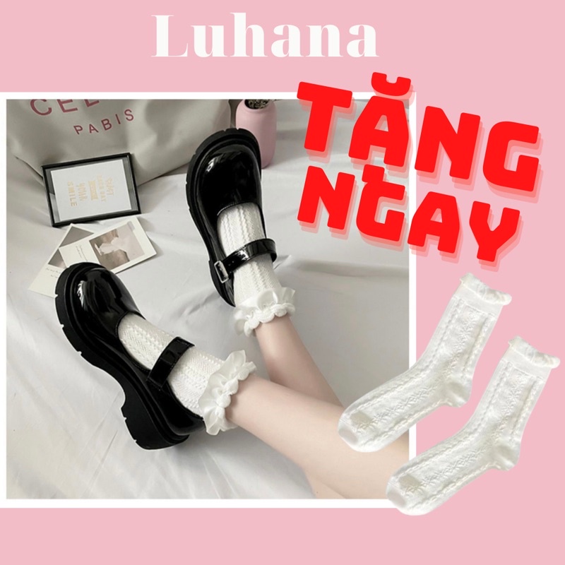 Giày lolita nữ da mềm đế êm thời trang Luhana.Ms: Lolita ĐẾ 5cm