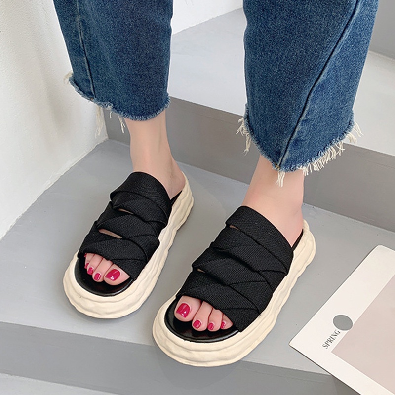 Dép Mũi Tròn Co Giãn Thời Trang Dành Cho Nữ