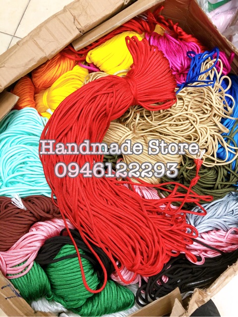 Dây Paracord 4mm màu trơn cuộn 5m
