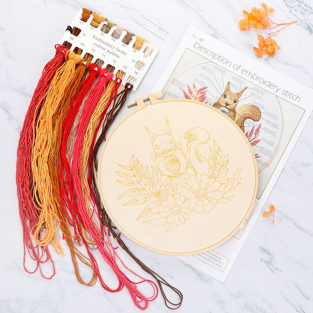 Bộ Tranh Thêu Chữ Thập DIY Dạng Lưới Họa Tiết kangaroo Phong Cách Châu Âu