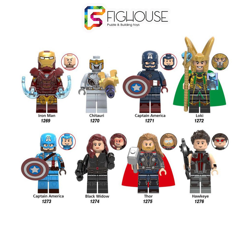 Xếp Hình Minifigures Các Nhân Vật Siêu Anh Hùng Avengers - Đồ Chơi Lắp Ráp non-lego  X0259 [A15]