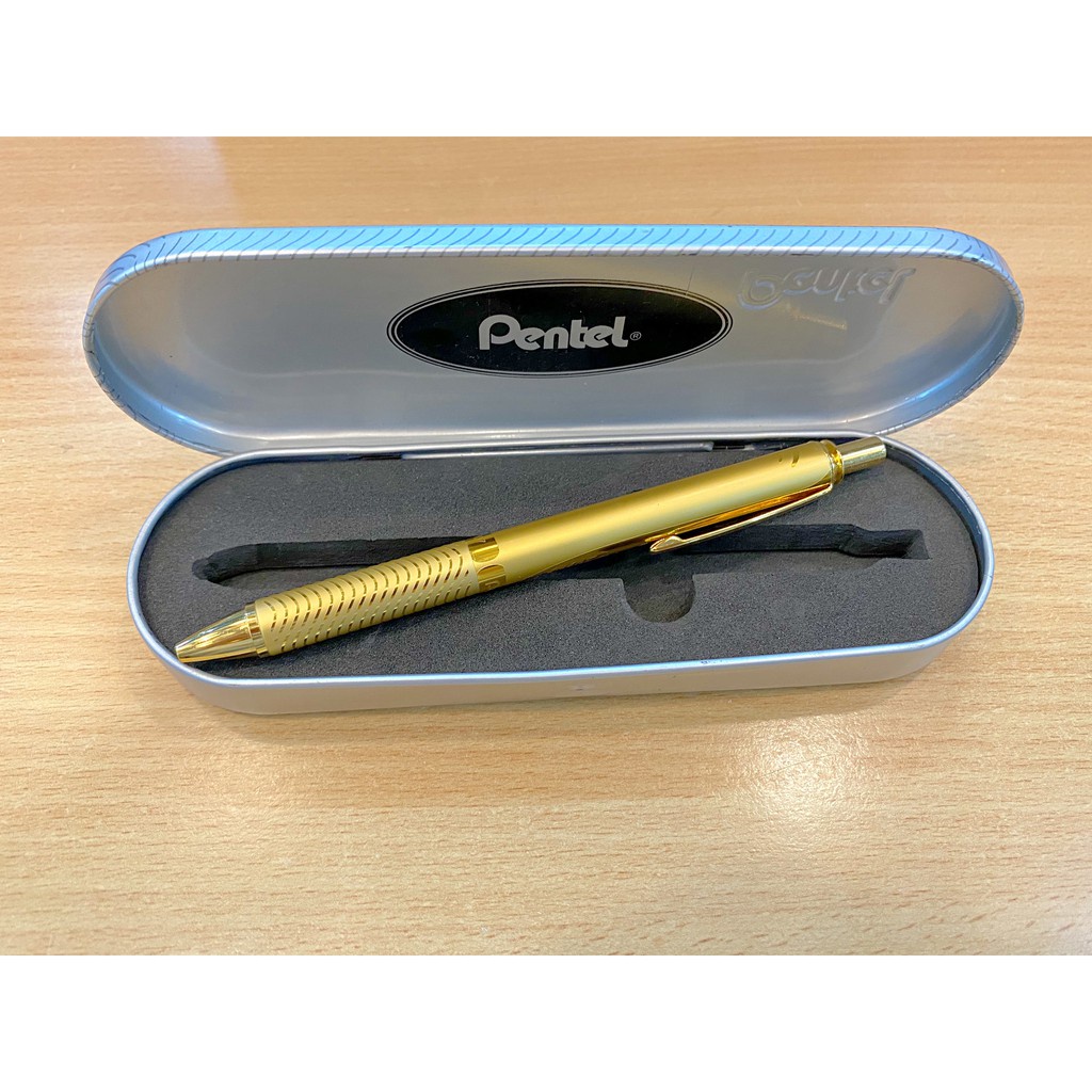 Bút ký cao cấp mạ vàng Pentel BL407X-C nét 0.7mm - Mực xanh