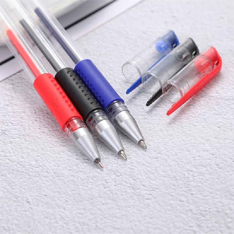 Bút bi gel nắp cài màu xanh đỏ đen PKBEOSHOP  viết bi cao cấp ngòi 0.5mm có thể thay ruột B25