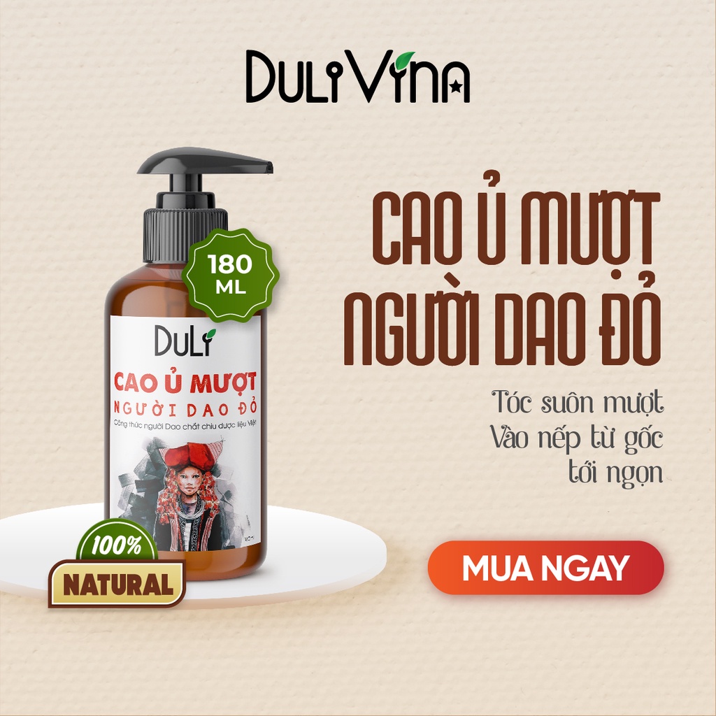 CAO DẦU XẢ THẢO DƯỢC DULIVE NGƯỜI DAO ĐỎ 180ML SUÔN MƯỢT TÓC