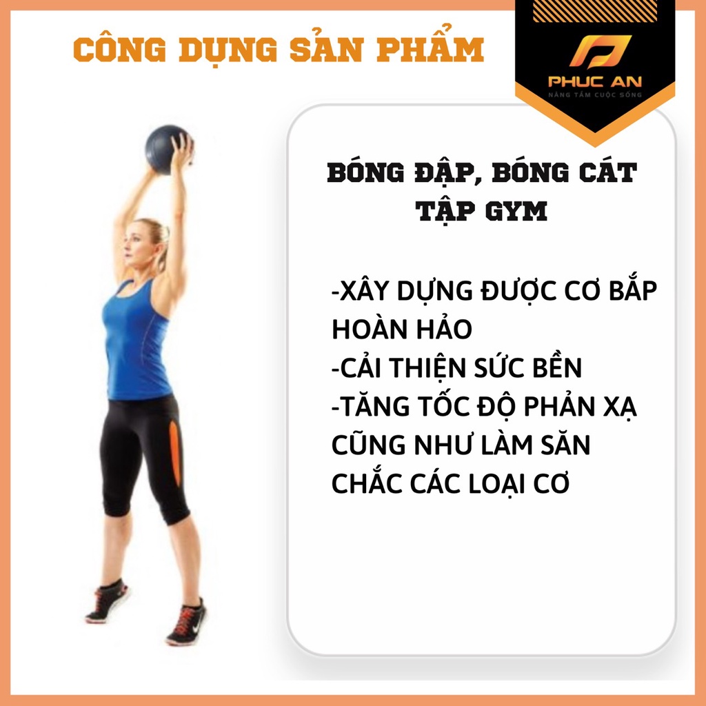 BÓNG ĐẬP - BÓNG CÁT 4-5-6-8-10-12 kg TẬP GYM